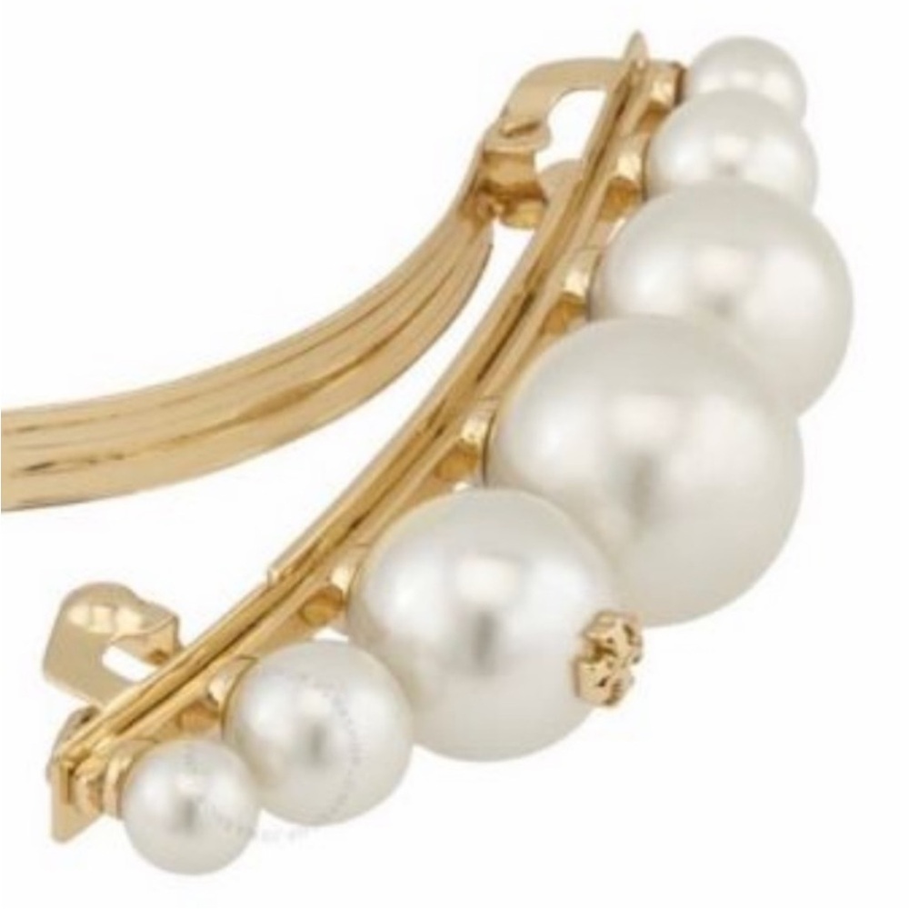 tory Burch pearl Logo hair clip